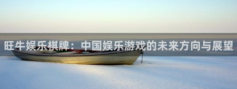 极悦娱乐注册：旺牛娱乐棋牌：中国娱乐游戏的未来方向与展望