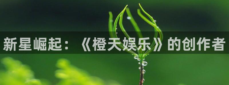 极悦生活：新星崛起：《橙天娱乐》的创作者